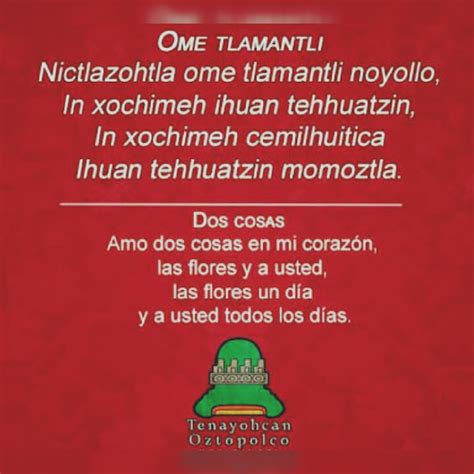 poema en nahuatl y español